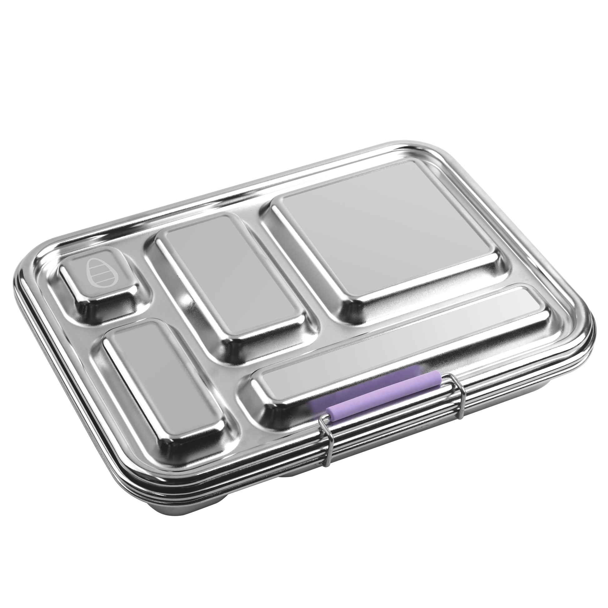 Stainless steel bento box with multiple compartments
