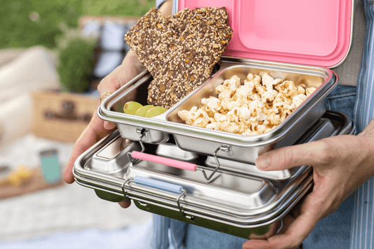 EcoCocoon Stainless Steel Lunchboxes with Food in them