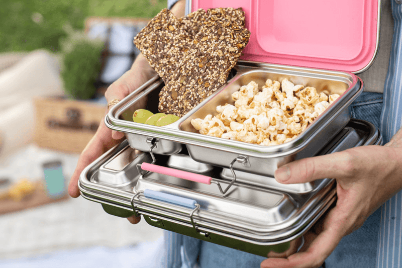 EcoCocoon Stainless Steel Lunchboxes with Food in them