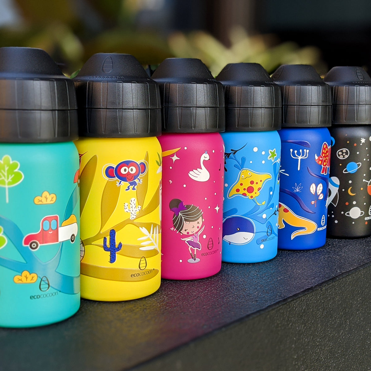 350ml Stainless Steel Drink Bottles - With Leak-Free Cap