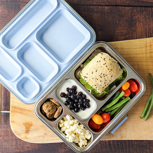 stainless steel lunch box - blue