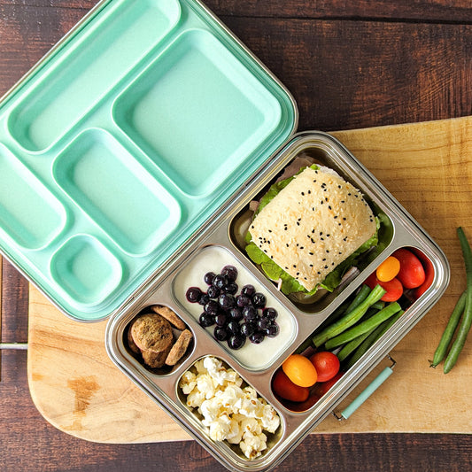 Green stainless steel bento lunch box
