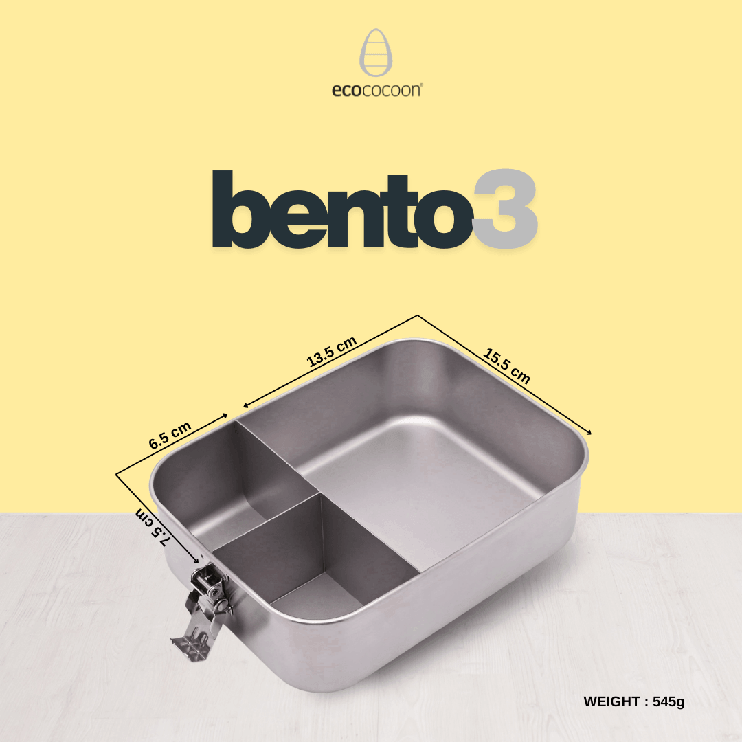 Classic Bento 3 Lunchbox dimensions diagram, 17.5cm by 11.5cm by 6cm, weight 540g