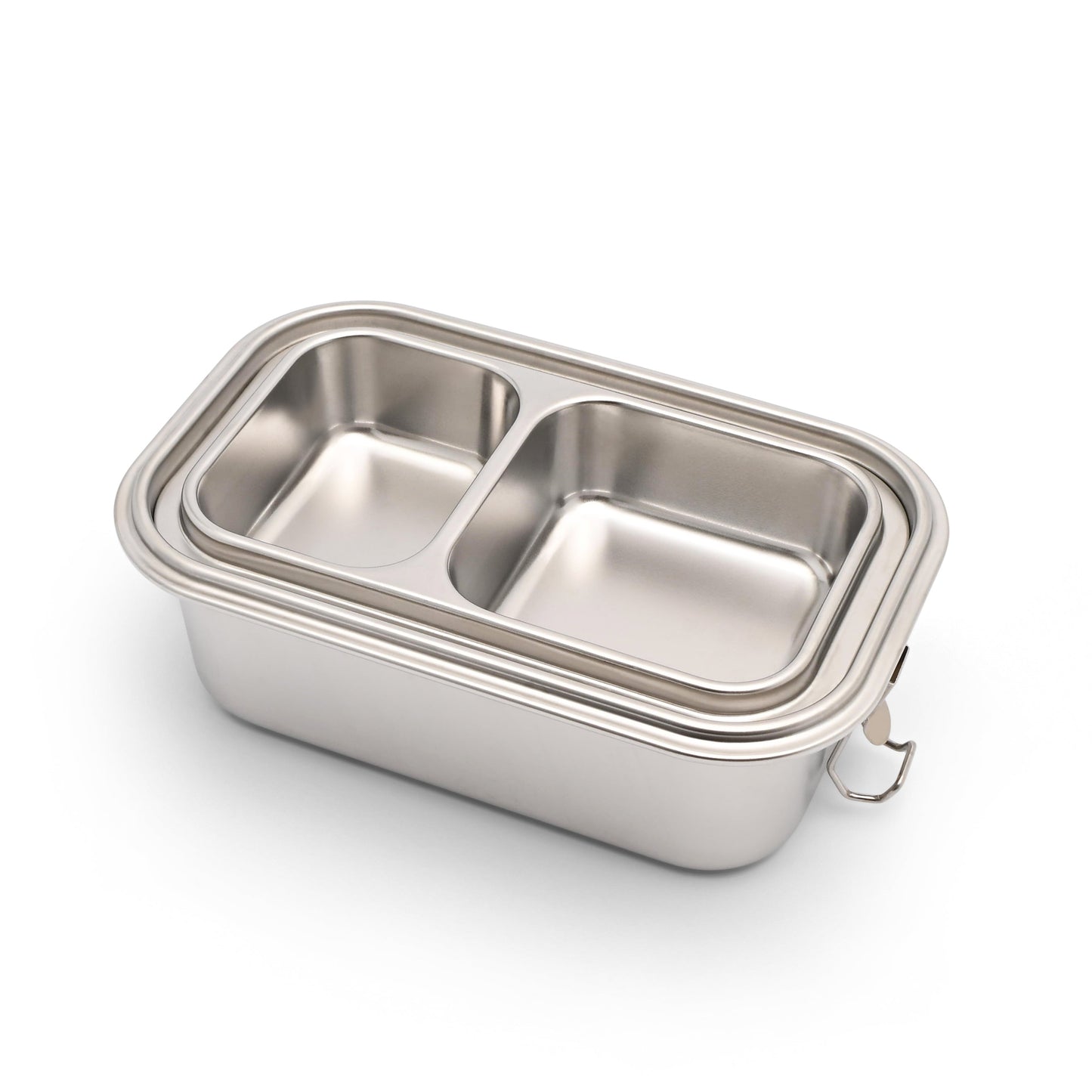 Stainless steel compartmentalised lunchbox