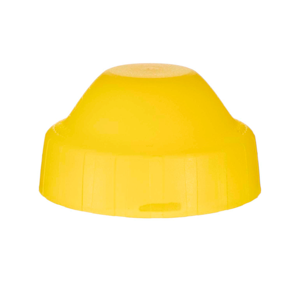 Cocoon Lid in yellow, a ribbed dome-shaped drink bottle lid