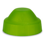 Cocoon Lid in lime green, a ribbed dome-shaped drink bottle lid