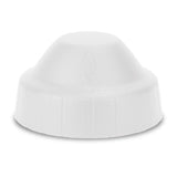 Cocoon Lid in white, a ribbed dome-shaped drink bottle lid