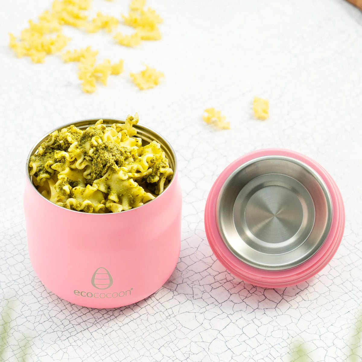 Stainless steel, right down to the lid.