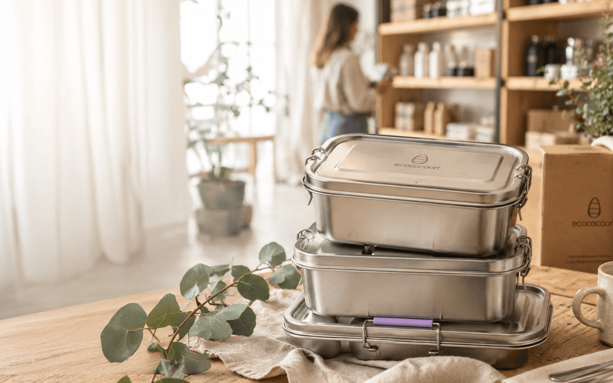 EcoCocoon reusable lunch boxes, drink bottles and lunch bags for families
