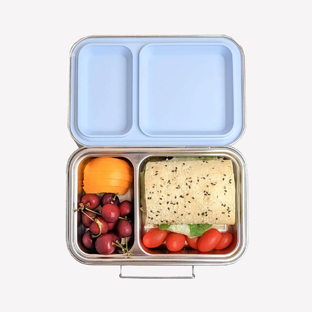 Bento lunch box with two compartments